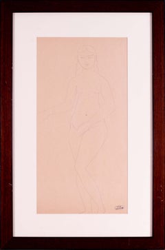 Early 20th Century French Fauvist drawing of a nude by Andre Derain