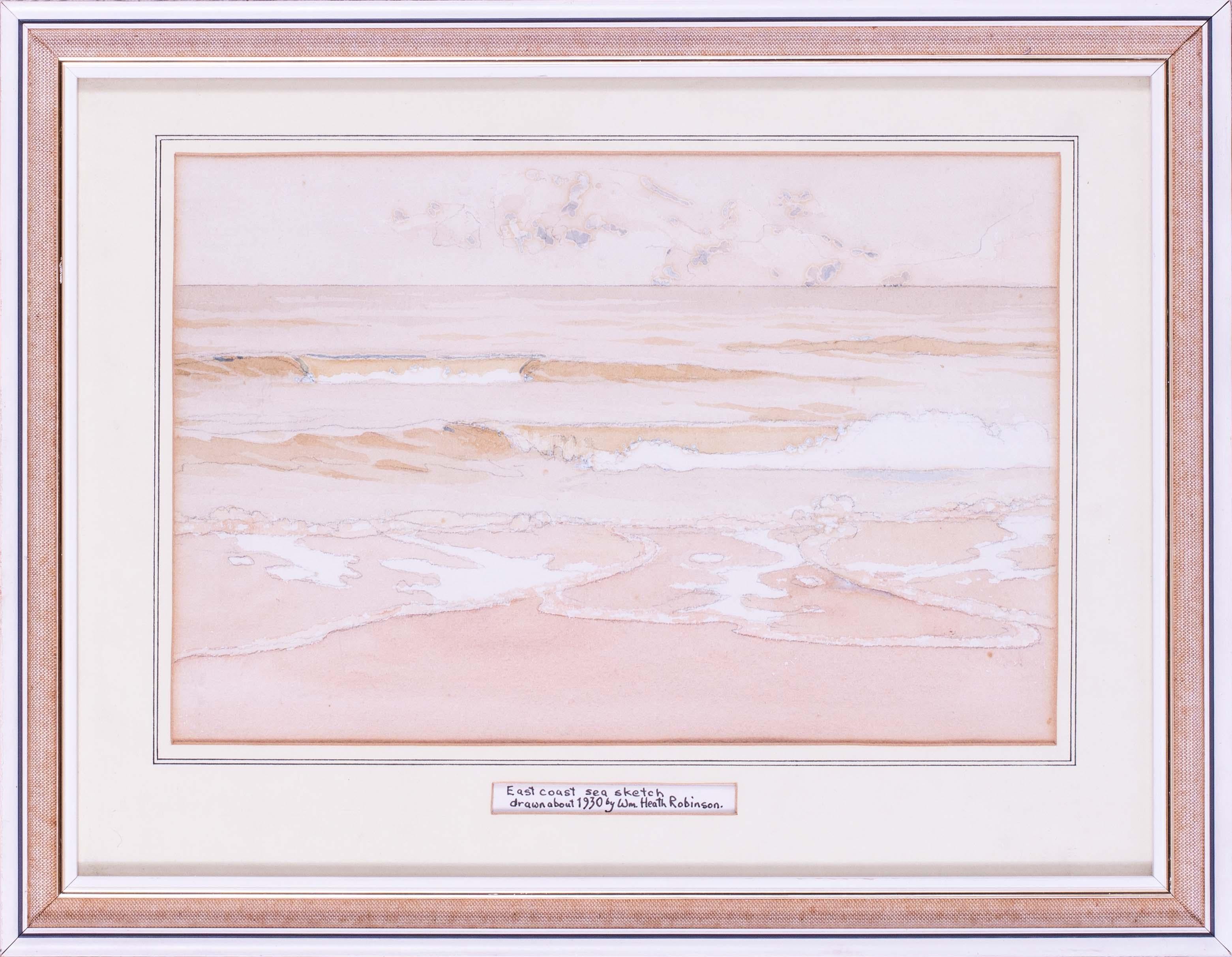 William Heath Robinson East Coast sea sketch, 1930
