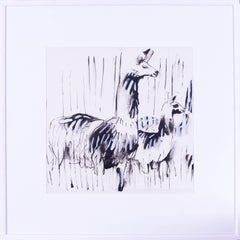 Alpaca by Sven Berlin, Modern British artist, St. Ives school, drawing