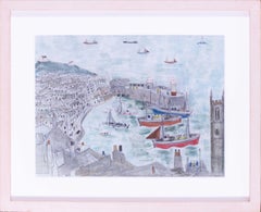 Scuola di St. Ives, XX secolo britannico, Pescherecci che lasciano il porto di St Ives