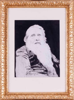 Ein Porträt von John Ruskin des britischen Künstlers B. C. Leeming, 1901