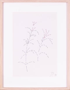 Vintage Original Dora Maar, (Picasso's muse) fine ink drawing of herbs, 1998