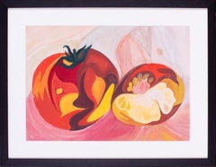 Alberto Morrocco „Tomatoes“, Gouache auf Karton, schottisch