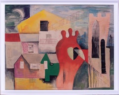 Peinture à l'aquarelle de l'artiste britannique Holdcroft, du milieu du 20e siècle, "Allemagne", 1947