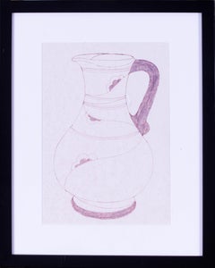 Original Patrick Caulfield pen drawing of a jug, British mid century