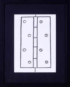Signed original ink drawing 'Hinge' by British artist Richard Wentworth