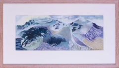 Coastal Hill Fort, gouache su carta dell'artista britannica Rachel Fenner