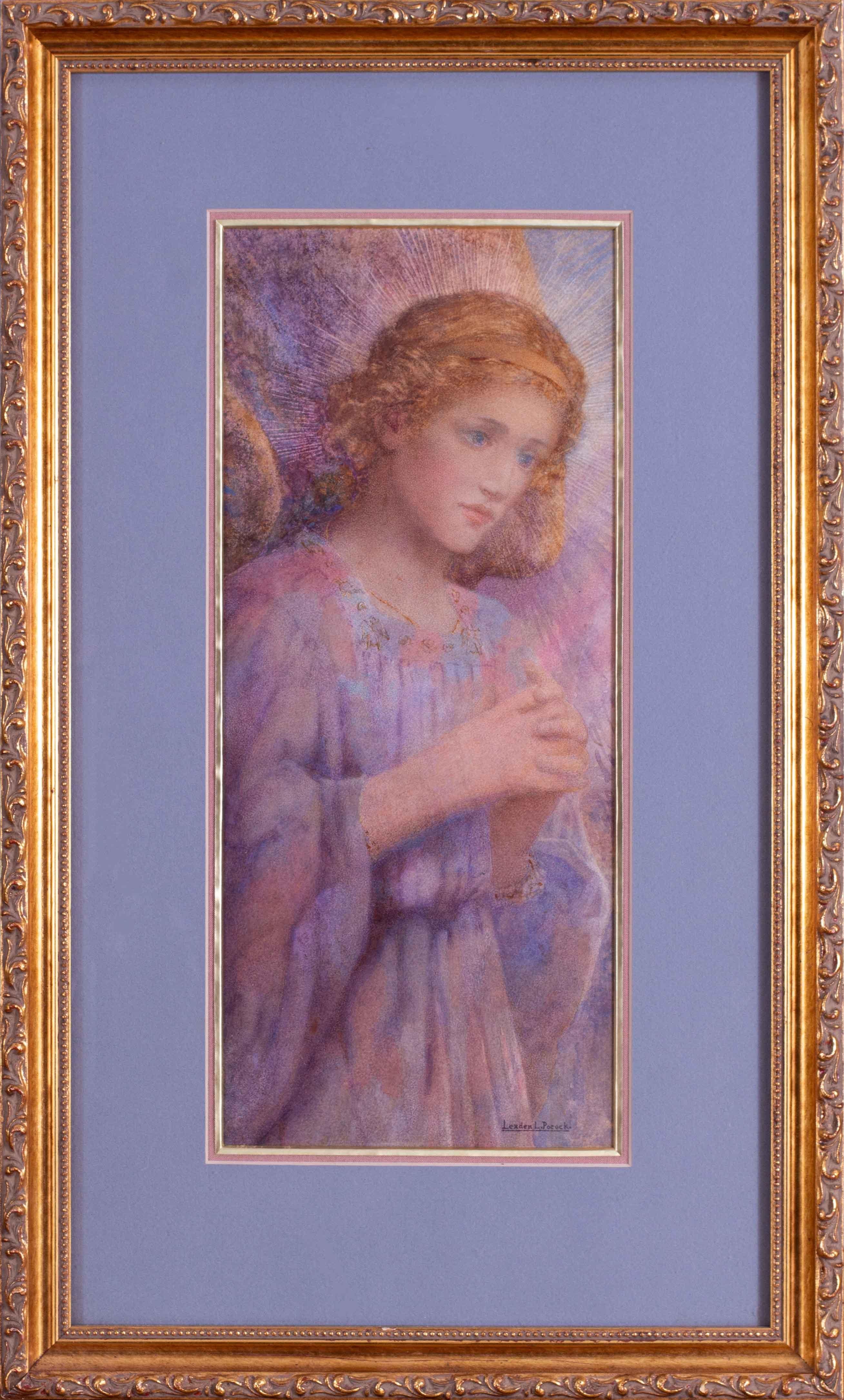 Lexden Lewis Pocock (Brite, 1850 - 1919)
Ein Engel
Aquarell auf Papier
Unterzeichnet 'Lexden. L. Pockock" (unten rechts)
15.1/4 x 6.1/2 in. (38.8 x 16.3 cm.)

Lexden Lewis Pocock (1850-1919) war ein britischer Künstler, der für seine stimmungsvollen