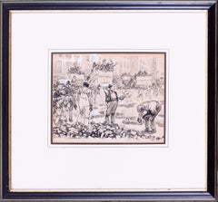 Ernest Howard Shepard,  illustration of Punch magazine, signed, inkpen