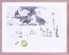 Mary Fedden 'The Green Apple' 1979, pencil and watercolour, signed, British