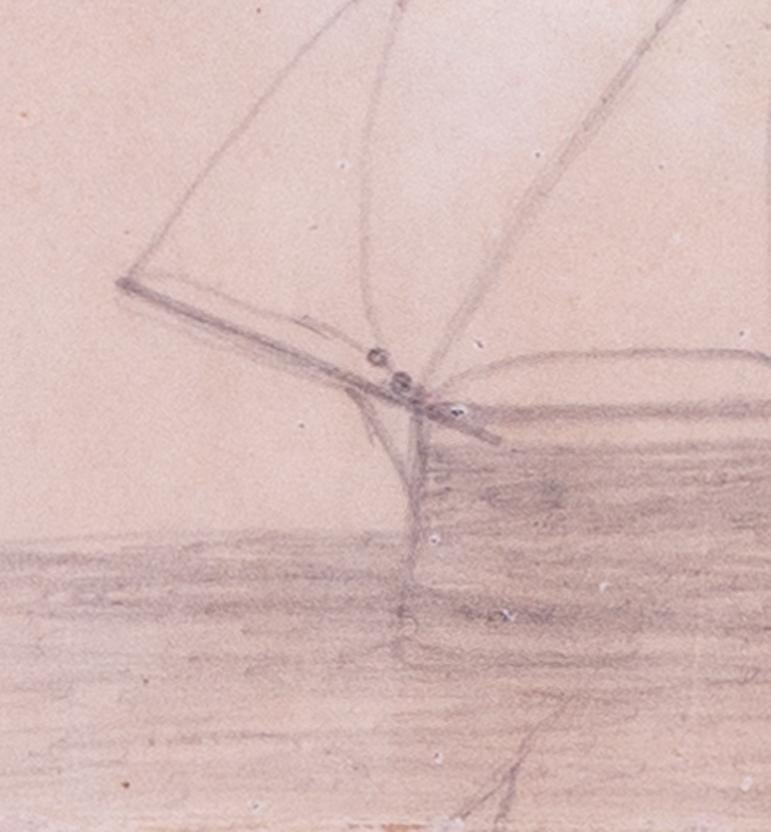 Alfred Wallis (British, 1855 – 1942)
Sailing boats
Pencil on paper
10.1/4 x 8.7/8 in. (26 x 22.4 cm.)

Provenance: Doctor Dallas Doxford and thence by descent.
This drawing has been fully expertised

It has been recently conserved and backed on acid