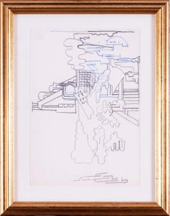 Sir Eduardo Paolozzi industrial drawings, (2 drawings), 20th Century, Scottish