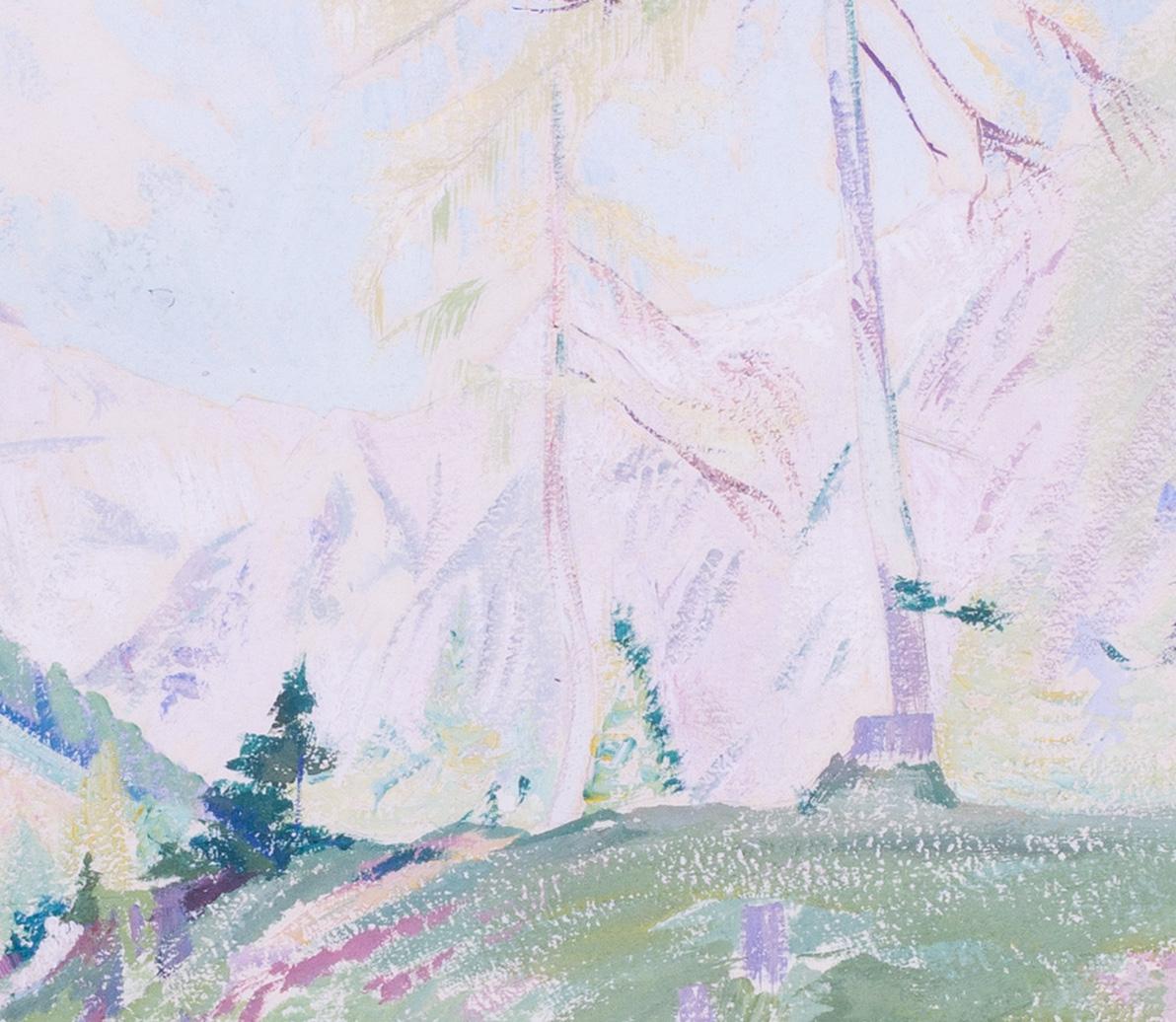 Britisch, 1922, Gouache-Landschaft von Sir William Rothenstein im Angebot 4