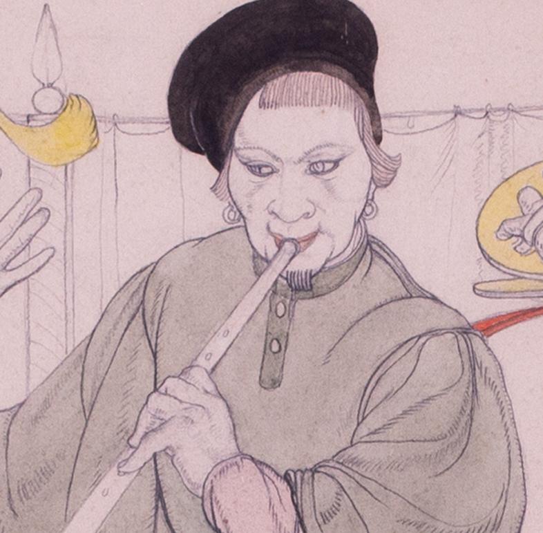 Le dessin figuratif britannique Art Déco du début du XXe siècle par Averil Burleigh 3