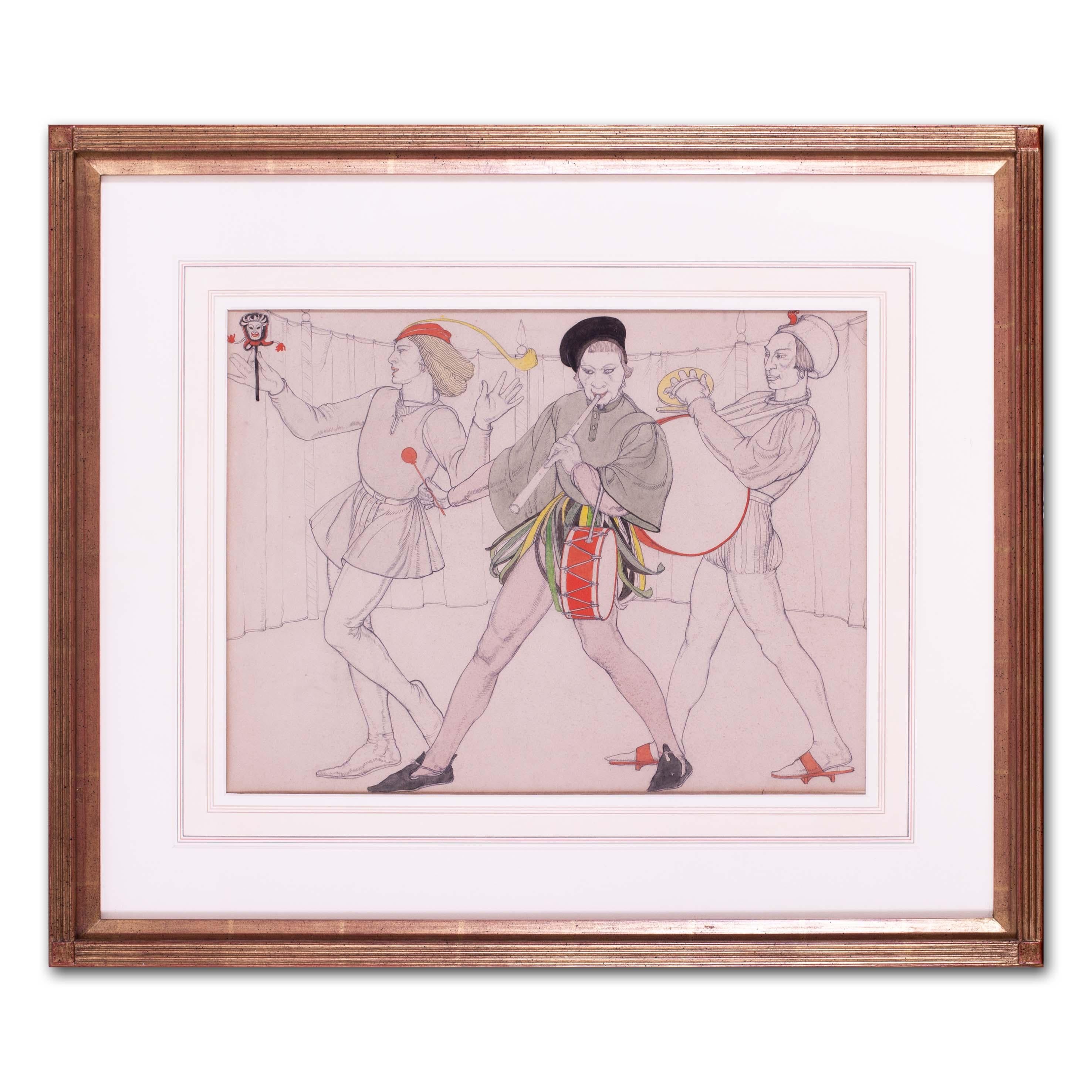 Le dessin figuratif britannique Art Déco du début du XXe siècle par Averil Burleigh 6