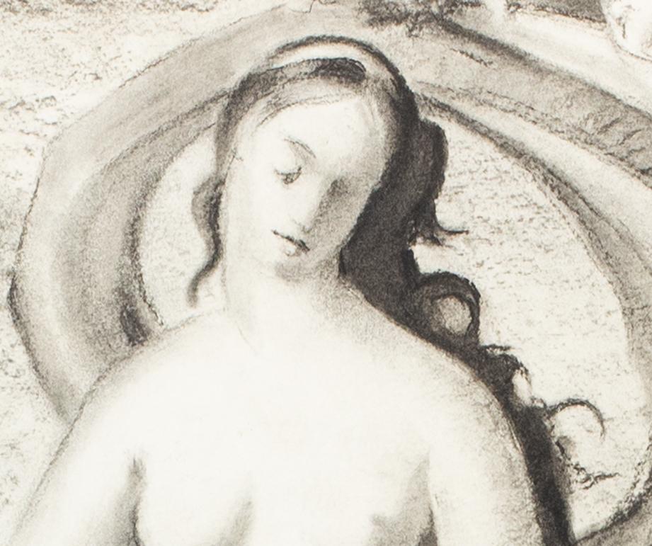 Kohlezeichnung im Art déco-Stil von Jean Dupas aus dem Triumph der Venus, 1933 im Angebot 4