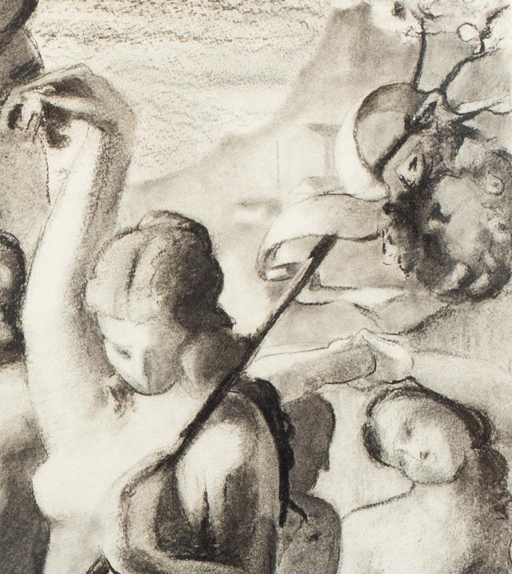 Kohlezeichnung im Art déco-Stil von Jean Dupas aus dem Triumph der Venus, 1933 im Angebot 6