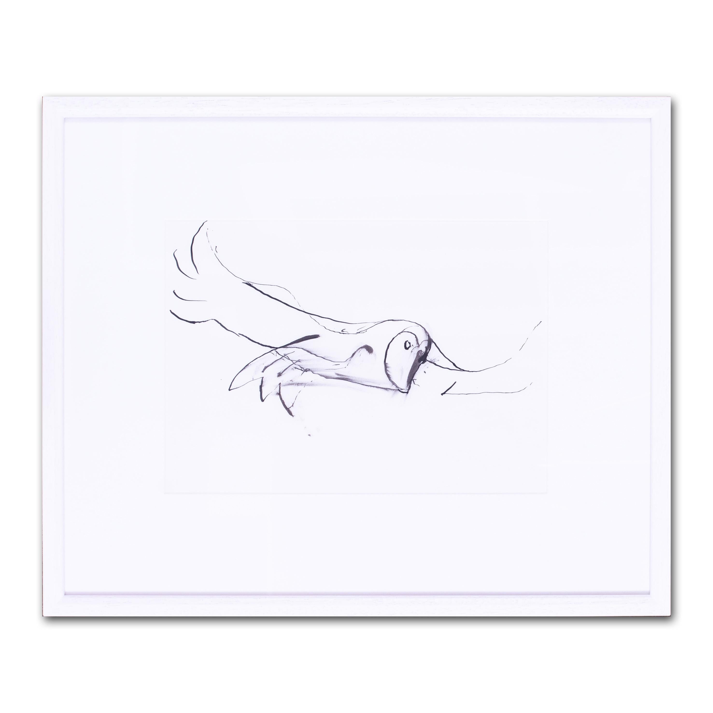 Britannique moderne, artiste de St. Ives du 20e siècle, Sven Berlin, « Hibou en vol » 2