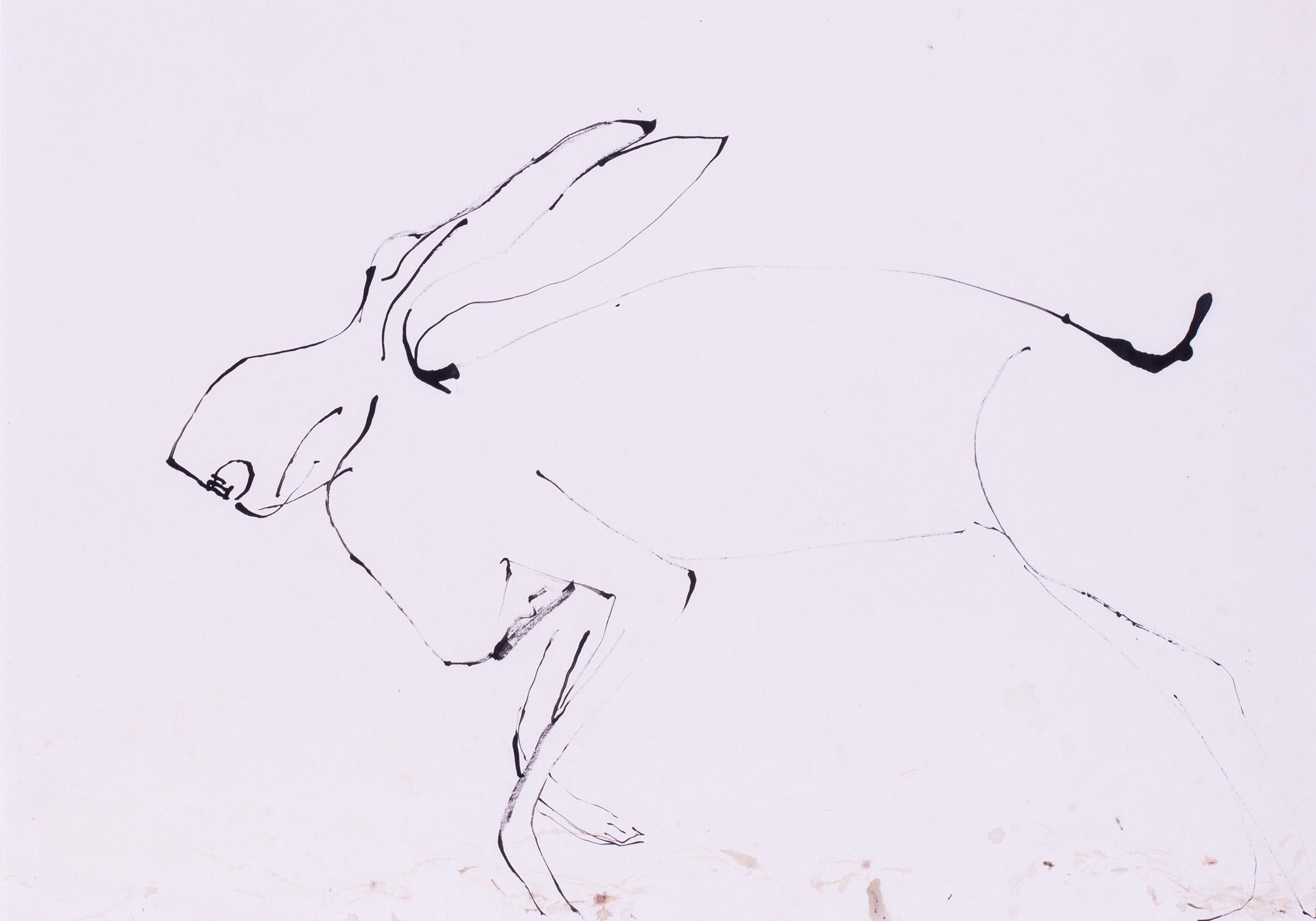 Modern British, 20th Century St. Ives artist, Sven Berlin 'Running Hare' For Sale 1