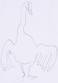 Modern British, 20th Century St. Ives artist Sven Berlin 'Upstanding goose'