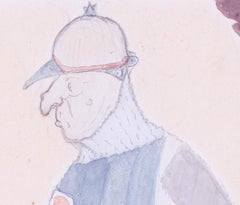 British poet Siegfried Sassoon caricature 'Sir 'Wartface' Sitwell speaks sharply