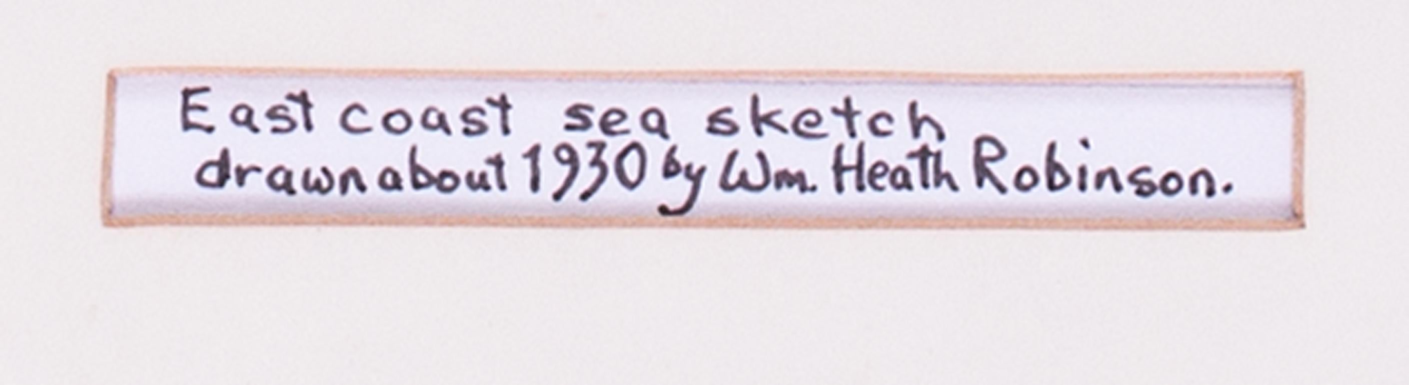 William Heath Robinson East Coast sea sketch, 1930 For Sale 5
