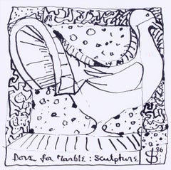 Sven Berlin drawing 'Dove', St. Ives Cornish artist, modern British