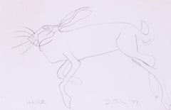 Sven Berlin, Cornish St. Ives artist, a drawing of a rabbit