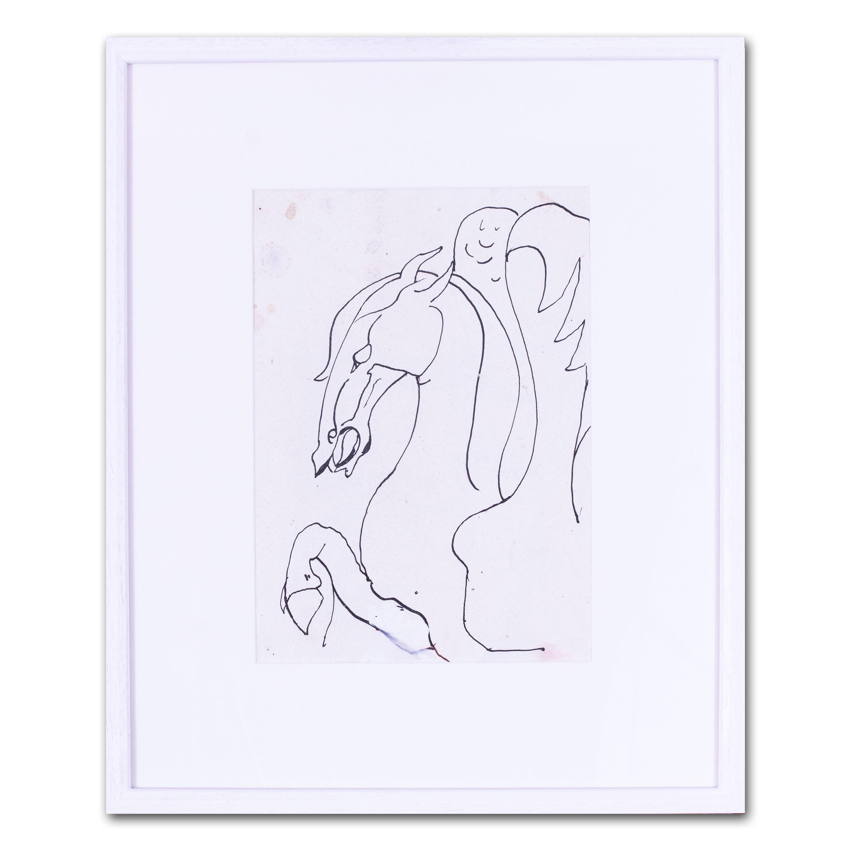 Sven Berlin, Cornish St. Ives artist, 20th Century 'Pegasus' drawing For Sale 1