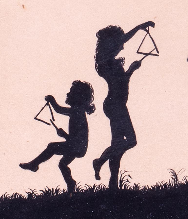 Ein Paar Silhouetten-Tintenbilder einer Märchenprozession aus dem frühen 20. Jahrhundert (Art nouveau), Art, von Arthur Rackham