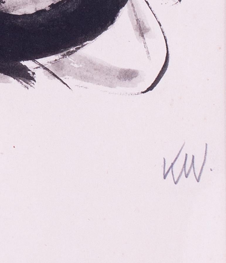 Kyffin Williams OBE RA, étude au stylo et à l'encre, Welsh 20th Century, figuratif - Académique Art par Sir John Kyffin Williams OBE, RA