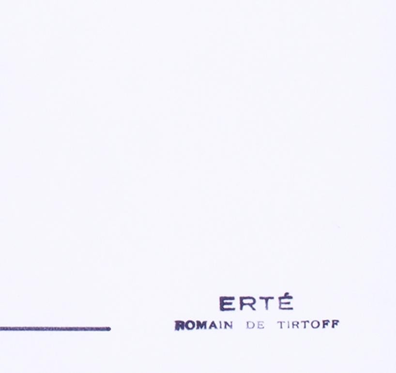 Romain de Tirtoff genannt ERTE (Russisch/Französisch, 1892-1990)
Die Gefühle: La Tristesse et l'Indifference
Tusche und Aquarell 
Beschriftet mit Details und signiert mit Atelierstempel (unten rechts)
9,5/8 x 14,1/8 Zoll (24,5 x 36 cm.)
Provenienz: