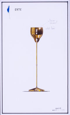 Art Deco goblet design by Russian / American artist Erte, Romain de Tirtoff