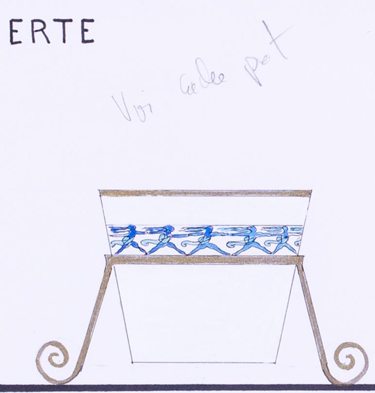 Conception originale de thé et cafetière Art déco par Erte, Romain de Tirtoff en vente 1
