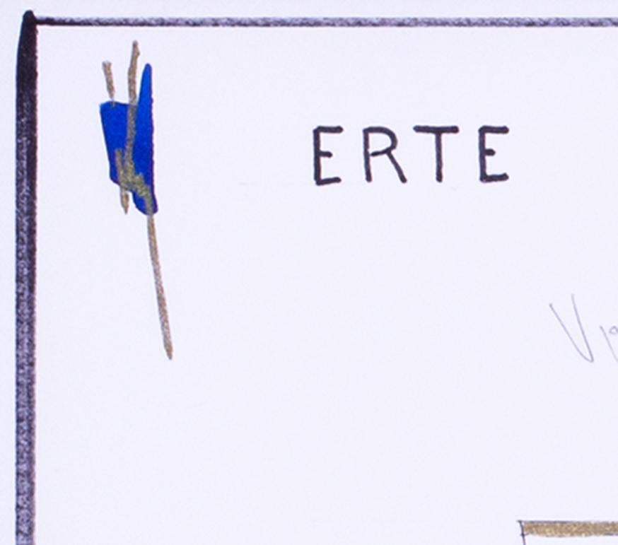 Conception originale de thé et cafetière Art déco par Erte, Romain de Tirtoff en vente 2