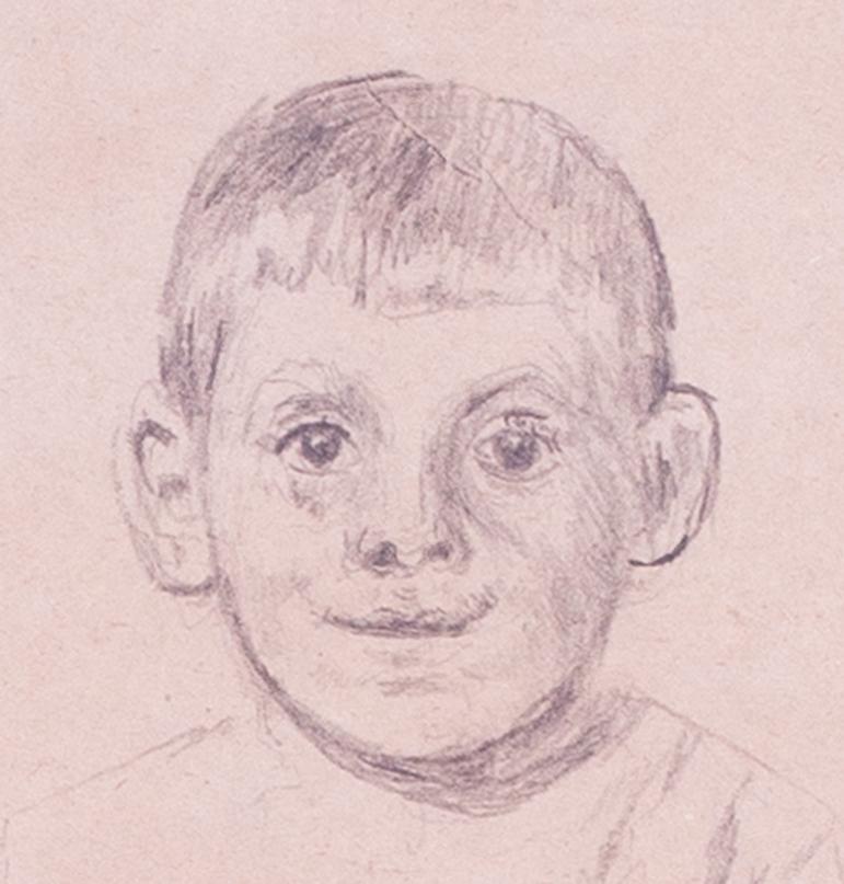 Sickert pencil portrait drawing of Maurice Villain in Dieppe, 1901, British - English School Art by Walter Sickert