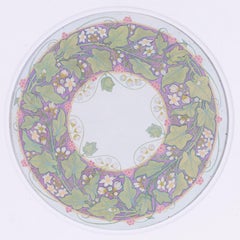 A circular design of ivy by early 20th Century British Edward Ridley