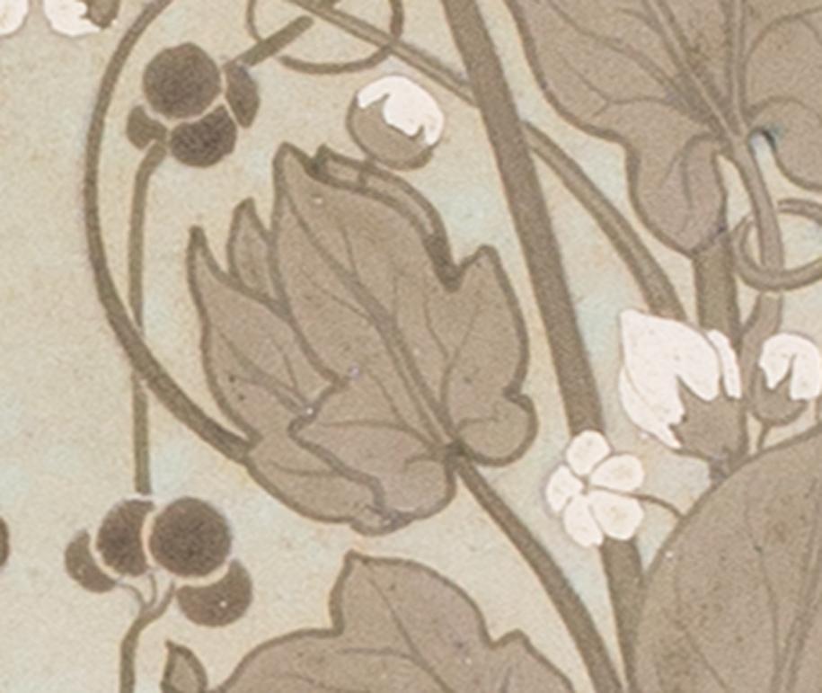 Ein längliches Design mit Efeublütenblüten des britischen Künstlers aus dem frühen 20. Jahrhundert (Präraphaelismus), Art, von Edward Ridley