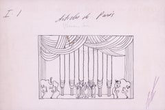 Romain de Tirtoff, called Erte, Art Deco theatre design drawing