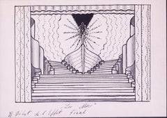 Romain de Tirtoff, « Erte », 2 décors de théâtre Art Déco à l'encre