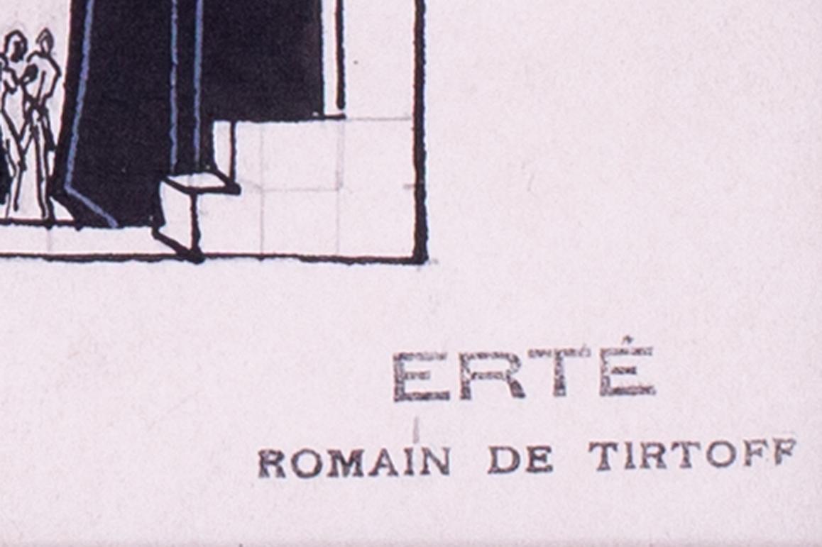 Romain de Tirtoff, genannt ERTÉ (französisch/russisch, 1892-1990)
Plus ca change - Plus c`est la meme chose, Décor; und Rideau du Coeur
Tintenschreiber
Signiert mit Atelierstempel (rechts unten)
5 x 7 Zoll (12,8 x 17,8 cm)
Ein Paar
Provenienz :
Aus
