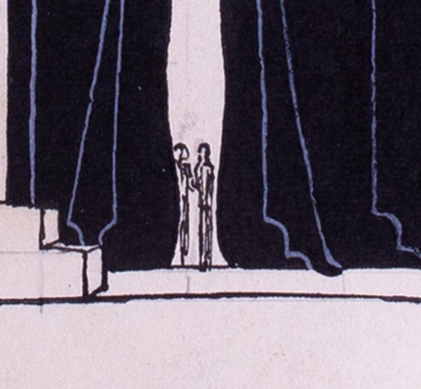 Romain de Tirtoff, dit ERTÉ (français/russe, 1892-1990)
Plus ca change - Plus c`est la meme chose, Décor ; et Rideau du Cœur
Stylo à encre
Signé avec le cachet de l'atelier (en bas à droite)
5 x 7 in. (12.8 x 17.8 cm.)
Une paire
Provenance :
De la
