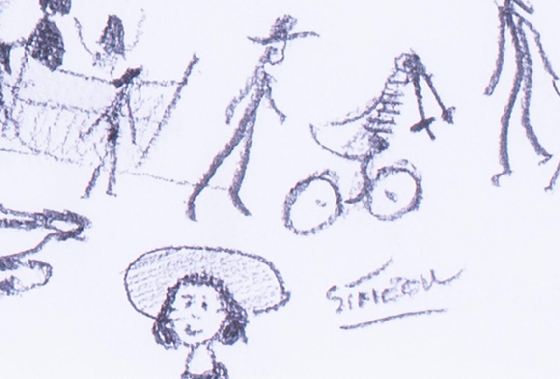 Simeon Stafford, dessin au crayon de la baie de St. Michael, Cornouailles, 2012 en vente 2