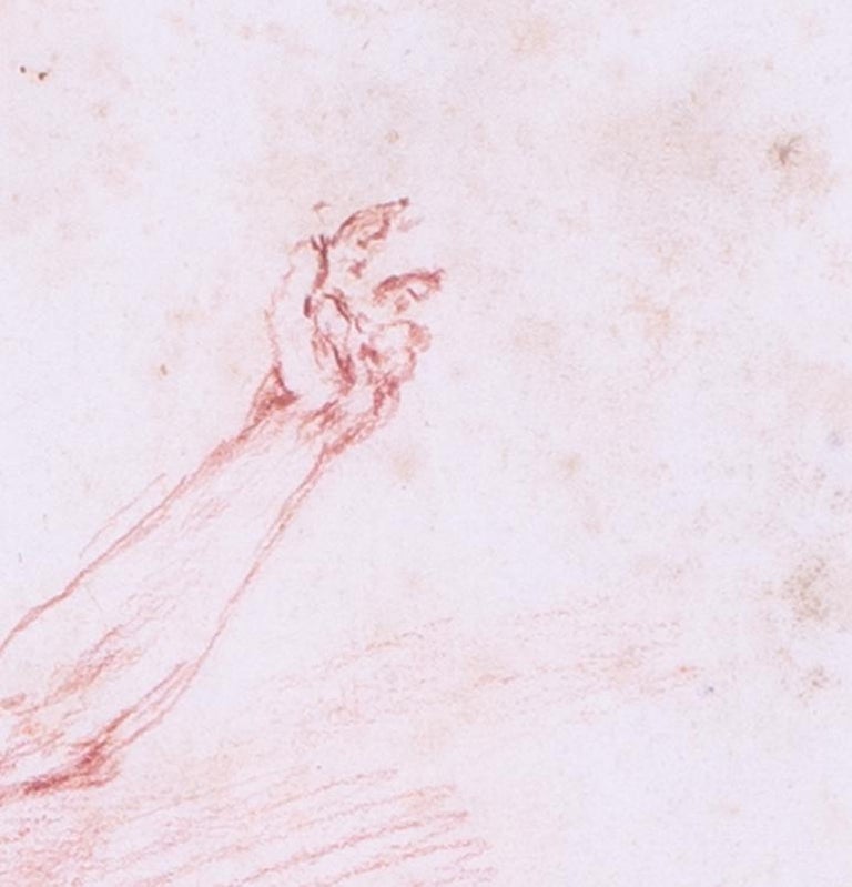 Francesco Zuccarelli RA Italian 18th Century red chalk study of a