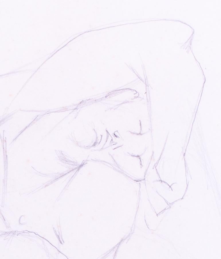 Michael Ayrton (Brite, 1921 - 1975)
Schlafende Figuren
Bezeichnet, signiert und datiert 'Michael Ayrton 5.11.66 / Schlafende Figuren II' (unten rechts)
Bleistift auf Papier
15 x 19,1/4 Zoll (38,2 x 49 cm)

Provenienz: Cyril Gerber Bildende Kunst
