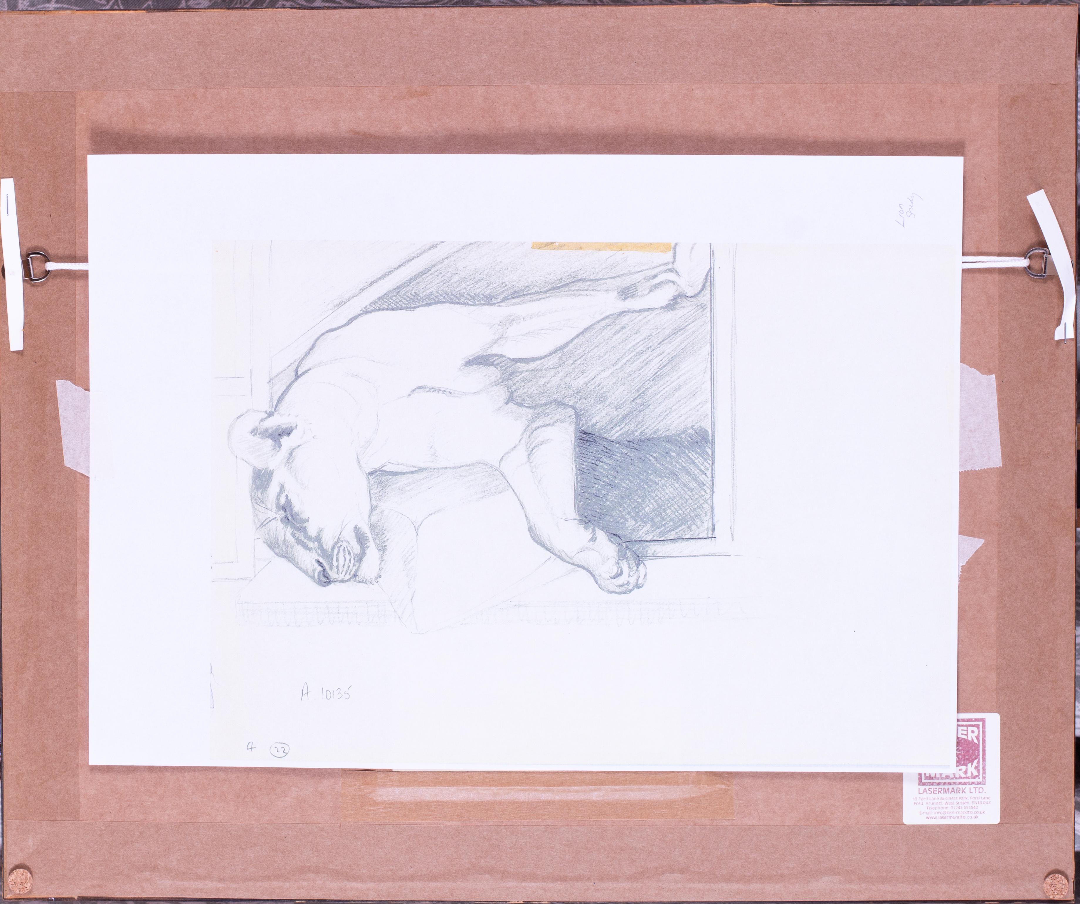 Joy Adamson, author of 'Born Free', pencil drawing of a lioness, with provenance 1
