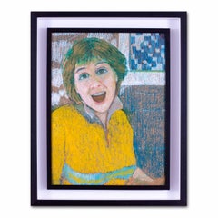 Joyful Modern British portrait of famed comedian Victoria Wood by Ewart Johns