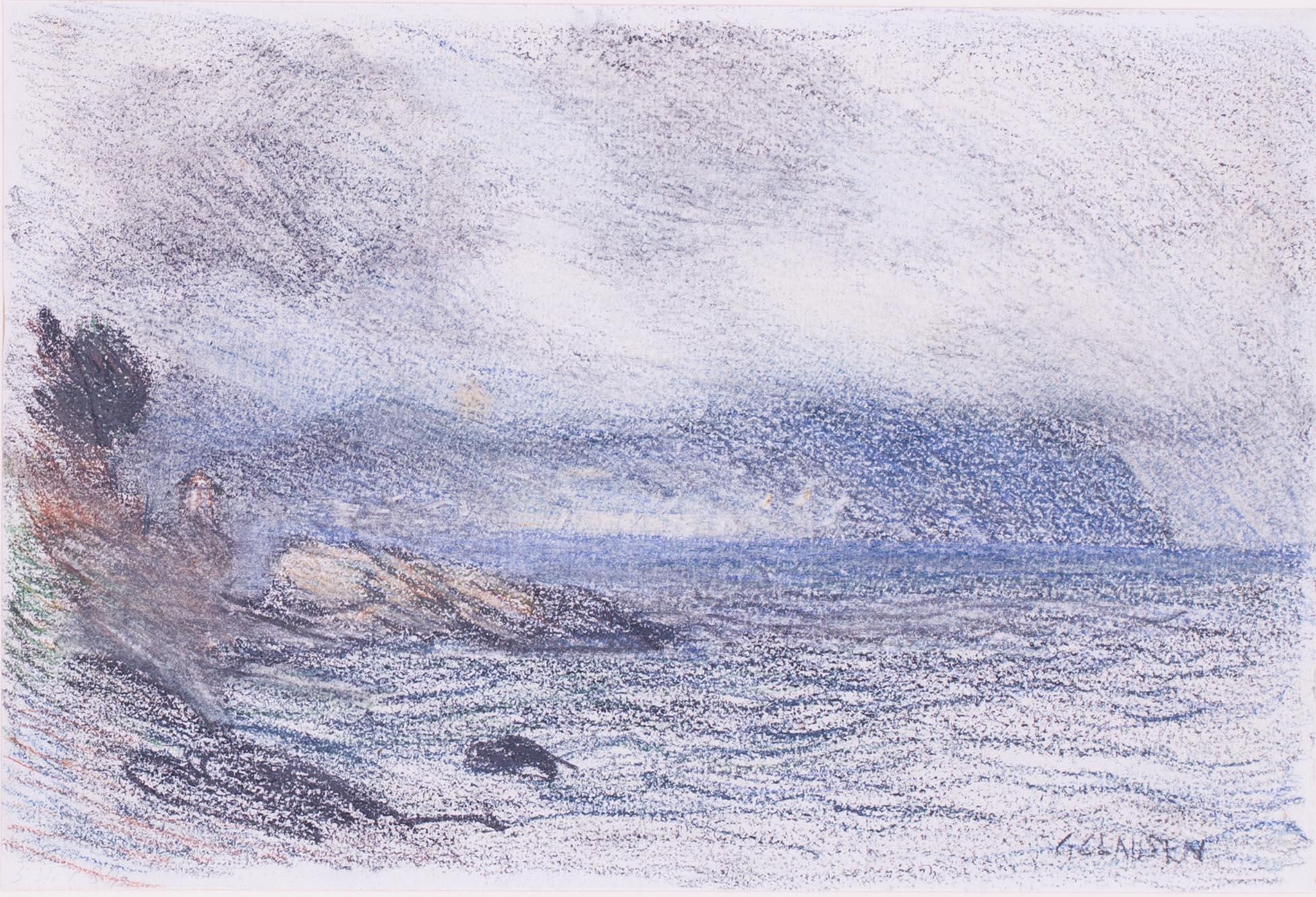 Looking toward Nervi, near Genoa, 1903, by British artist Sir George Claussen RA For Sale 4