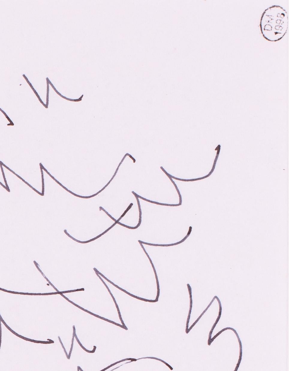 dessin à l'encre d'origine d'un arbre par Dora Maar, (la muse de Picasso), 1998 en vente 3