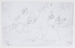 Lord Frederick Leighton Zeichnung, britisches Präraffaeliten, Original